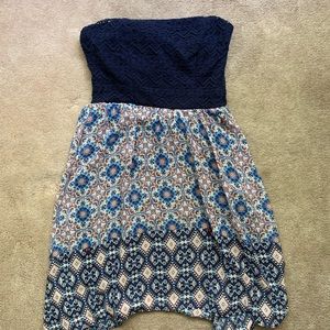 Strapless Patterned Dress